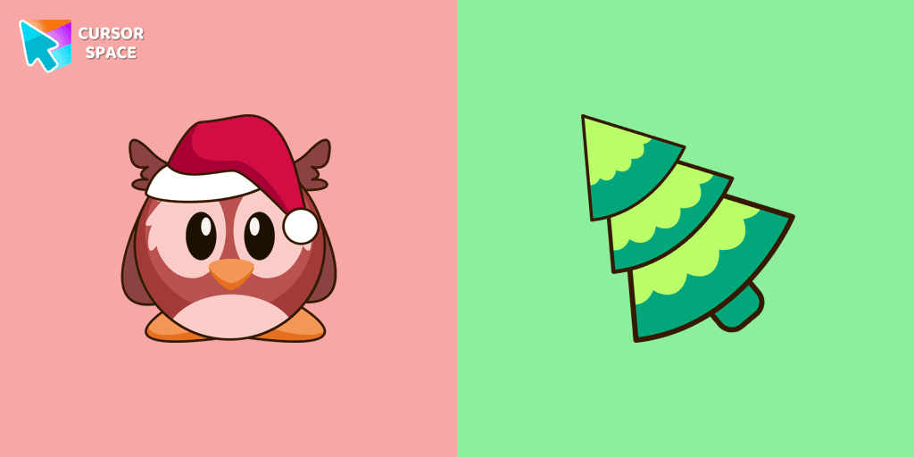 Christmas Owl cursor cursor pack