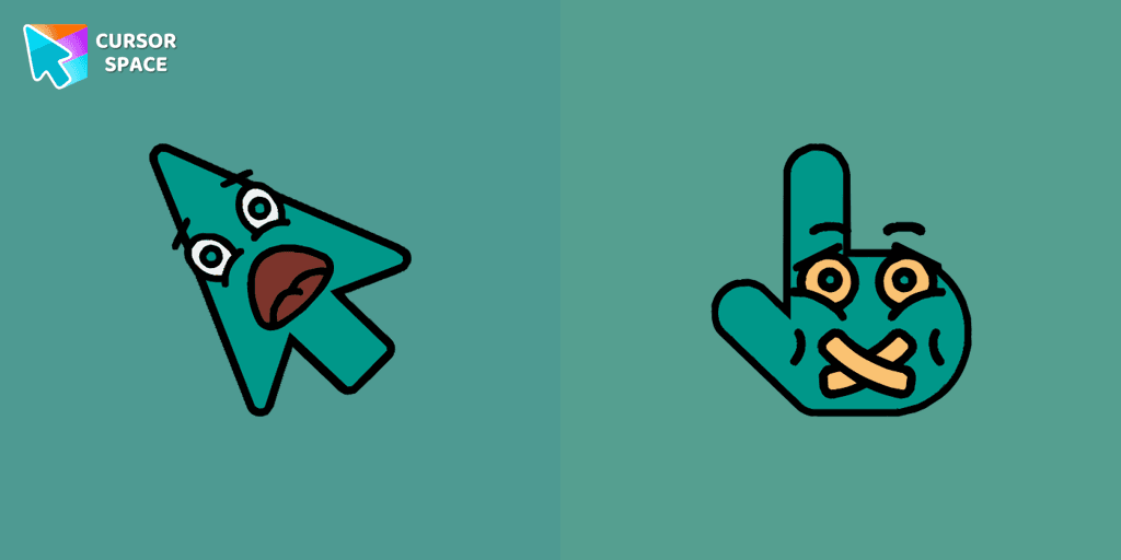 Scared cursor emodji cursor pack