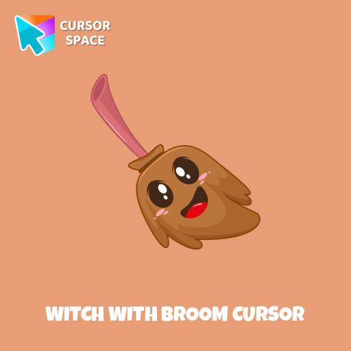 Witch with Broom cursor pointer cursor